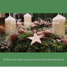 Adventkranzbinden mit den Bäuerinnen