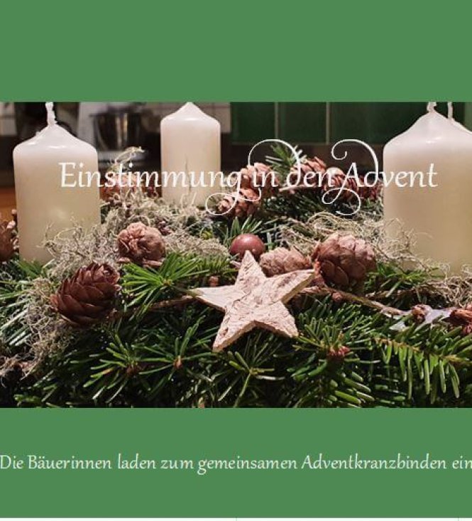 Adventkranzbinden mit den Bäuerinnen