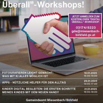 Kostenfreie Workshops „Digital überall“