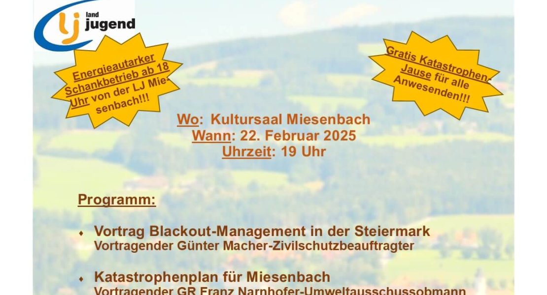 Infoabend  „Katastrophenmanagement in  Miesenbach“