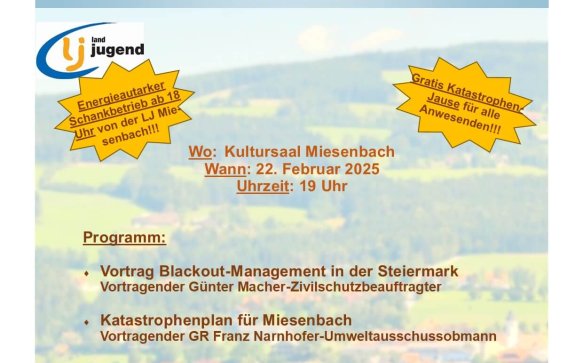 Infoabend  „Katastrophenmanagement in  Miesenbach“