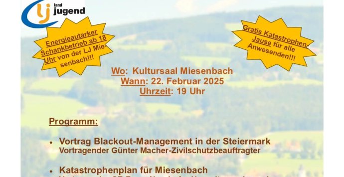 Infoabend  „Katastrophenmanagement in  Miesenbach“