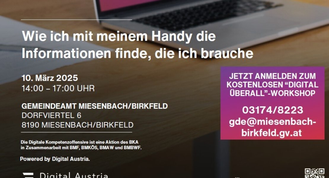 Kostenfreier Workshop „Wie ich mit meinem Handy die Informationen finde, die ich brauche“