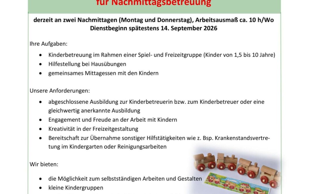 Kinderbetreuer*in (m/w/d)